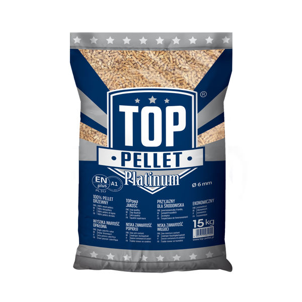 Obrazek Pellet drzewny TOP Platinum EN Plus A1 6mm 15 kg